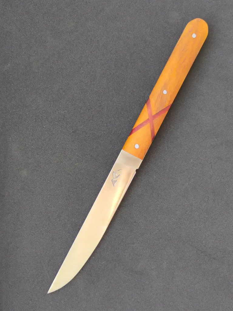 Couteau de table - assemblage croix ipé et amarante 