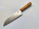 Couteau Santoku - manche massif en olivier