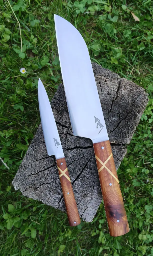 Duo santoku + office – assemblage croix genévrier
