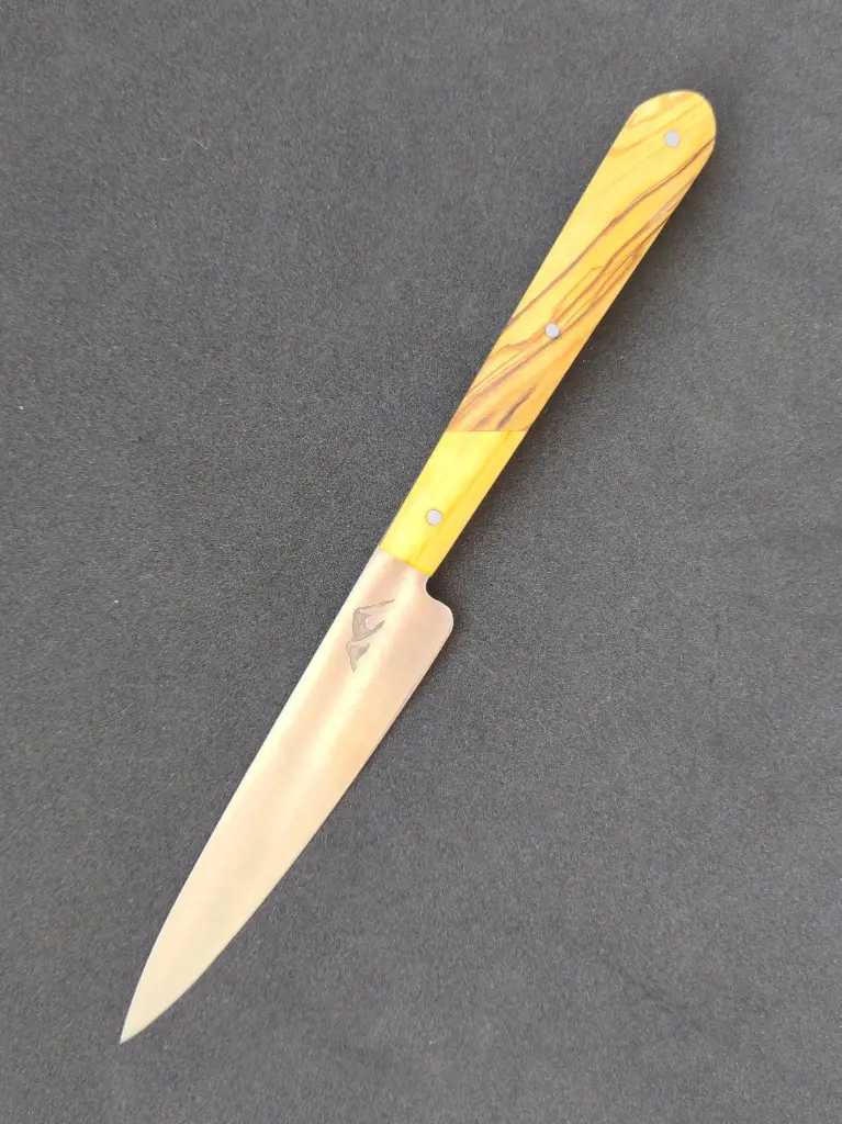 Couteau Office - assemblage biseau buis et olivier 